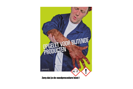 Opgelet voor bijtende producten
