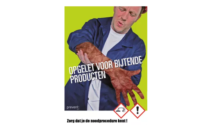 Opgelet voor bijtende producten